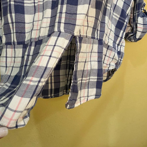 COTTON ON Plaid Button Up Button Down Shirt with Split Back Detail - Picture 4 of 5